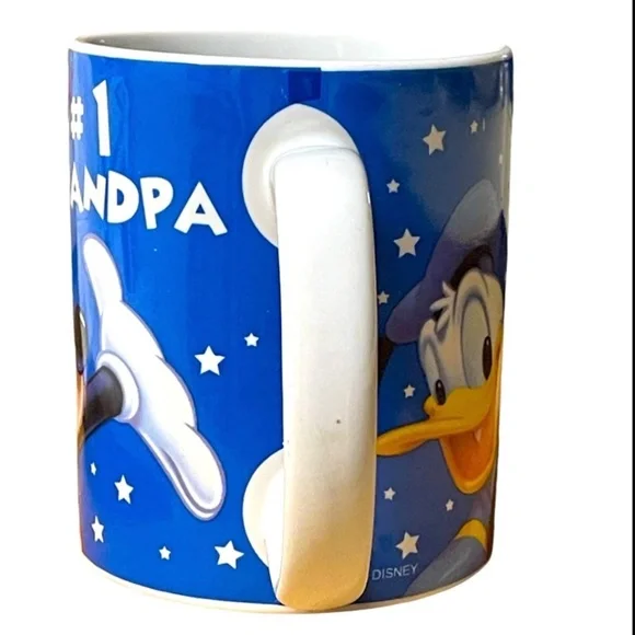 DISNEY #1 Grandpa coffee mug Classic Characters Mickie Minnie Goofy Pluto Donald - Picture 3 of 14